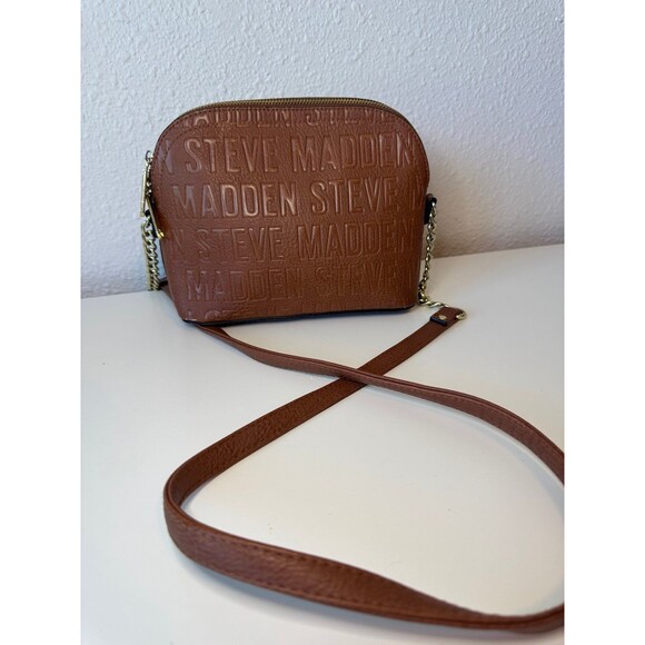 Steve Madden | Brown Logo Crossbody Bag - Picture 3 of 7